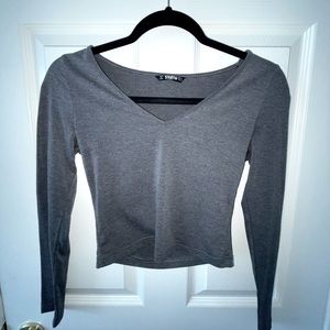 Shein grey tight fitted long sleeve
